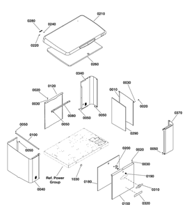 Enclosure Group Diagram and Parts List for 040609-01  Briggs and Stratton Generator